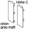 ZI7.3CS0 Vorderstück-Set für Innenauszug C mit Reling, oriongrau Fronthalter (li/re) LBX pure / free Innenlade C + Rel., OG