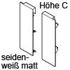 ZI7.3CS0 Vorderstück-Set für Innenauszug C mit Reling, seidenweiß Fronthalter (li/re) LBX pure / free Innenlade C + Rel., SW