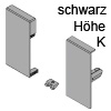 ZIF.71K0 Fronthalter TBX antaro für Innenauszug, schwarz Innenschub-Fronthalter antaro Höhe K, S
