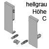 ZIF.74C0 Fronthalter TBX antaro für Innenauszug, hellgrau Innenschub-Fronthalter antaro Höhe C, WGR