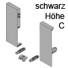 ZIF.74C0 Fronthalter TBX antaro für Innenauszug, schwarz Innenschub-Fronthalter antaro Höhe C, S