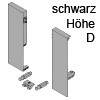 ZIF.74D0 Fronthalter TBX antaro für Innenauszug, schwarz Innenschub-Fronthalter antaro Höhe D, S