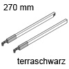 ZRG.207RSIC Längsreling TBX antaro, terraschwarz Relingset rechteckig NL 270 mm, TS