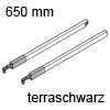 ZRG.587RSIC Längsreling TBX antaro, terraschwarz Relingset rechteckig NL 650 mm, TS