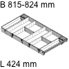 ZSI.90VUI4 Universal Set, KB 900 mm - L 424 mm Orga Set Fach B 815-824 / L 424 mm