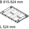 ZSI.90VUI7 Universal Set, KB 900 mm - L 524 mm Orga Set Fach B 815-824 / L 524 mm
