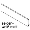 ZV7.1043C01 Vorderstück o. Nut für Innenauszug + Reling, seidenweiß LBX Vorderstück H 98,35 mm, SW