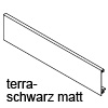 ZV7.1043C01 Vorderstück o. Nut für Innenauszug + Reling, terraschwarz LBX Vorderstück H 98,35 mm, TS