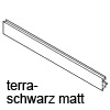 ZV7.1043MN1 Vorderstück mit Nut für Innenauszug + Einschub, terraschwarz LBX Vorderstück H 48,05 mm, TS